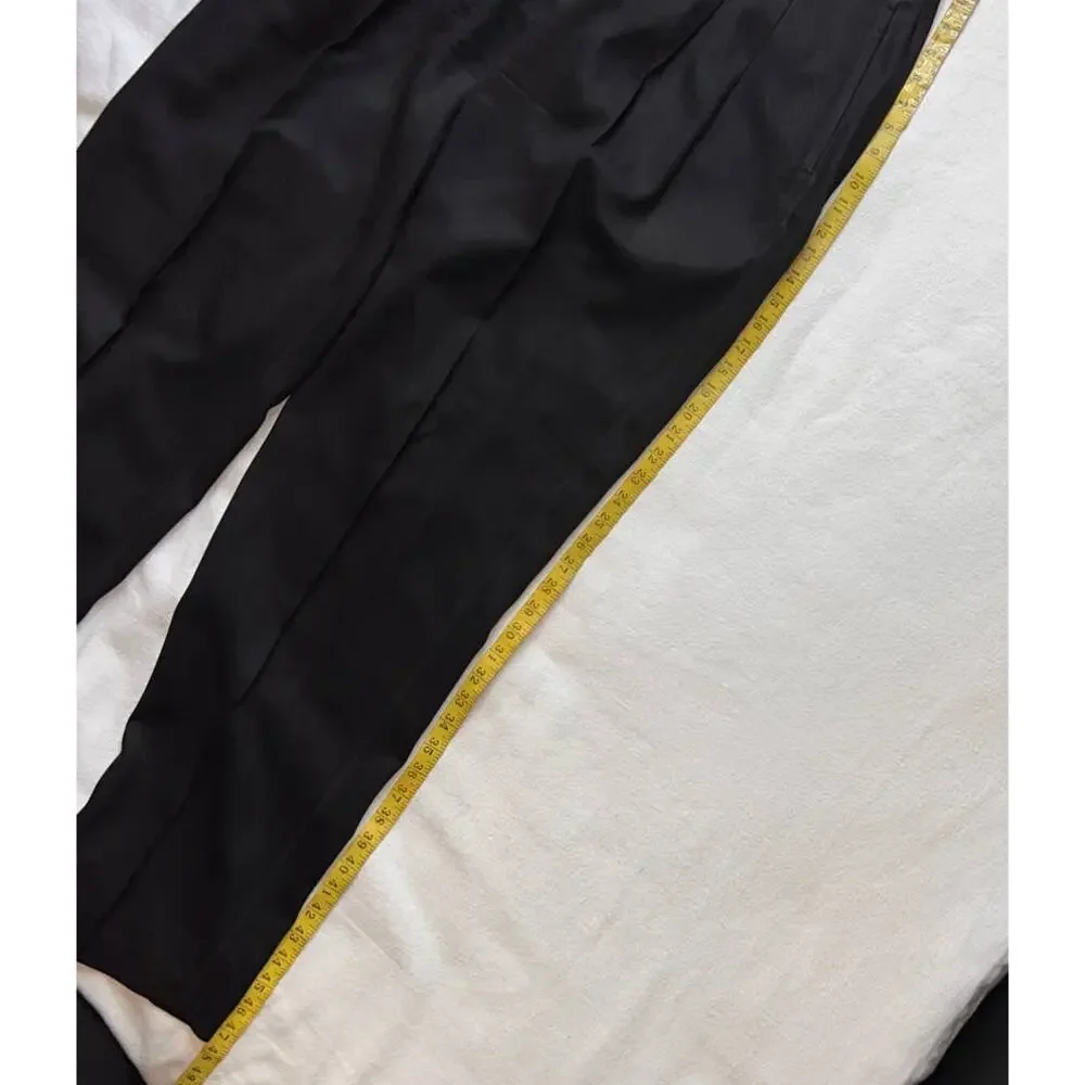 Vintage Tommy Bahama Black Double Pleated Silk Dress Pants- 35